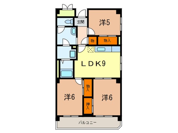 オ－リッツコ－ト甲南山手の物件間取画像